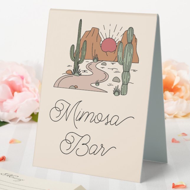 Ihre letzte Fiesta Mimosa Bar Desert Bachelorette Tischaufsteller (In Situ (Hochzeit))