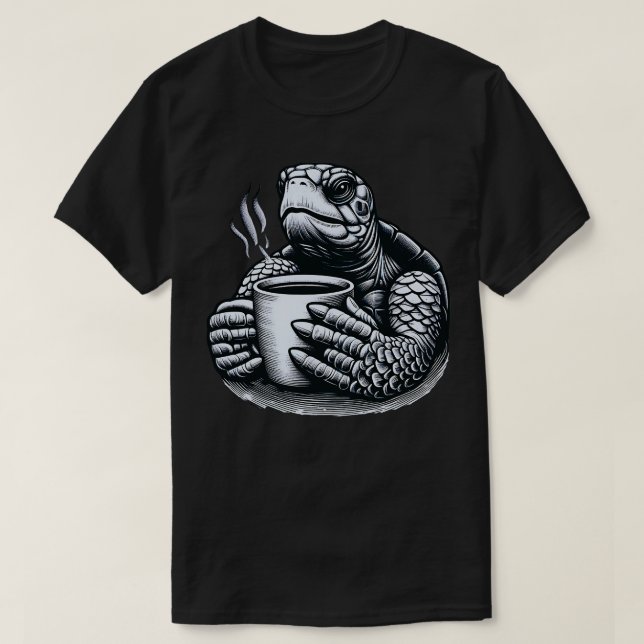 Ihre Liebe für Tortoise und Kaffee damit T-Shirt (Design vorne)