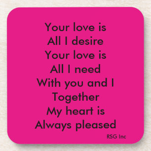 Ihre Liebe Getränkeuntersetzer