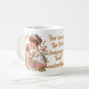 Ihre Liebe war meine erste Sprache" Zitat - bearbe Kaffeetasse