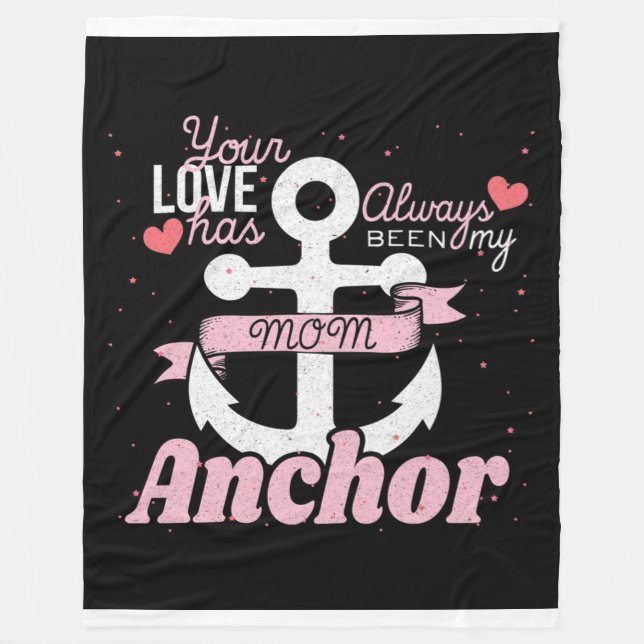 Ihre Liebe war schon immer meine Mama Anker Fleecedecke (Vorderseite)