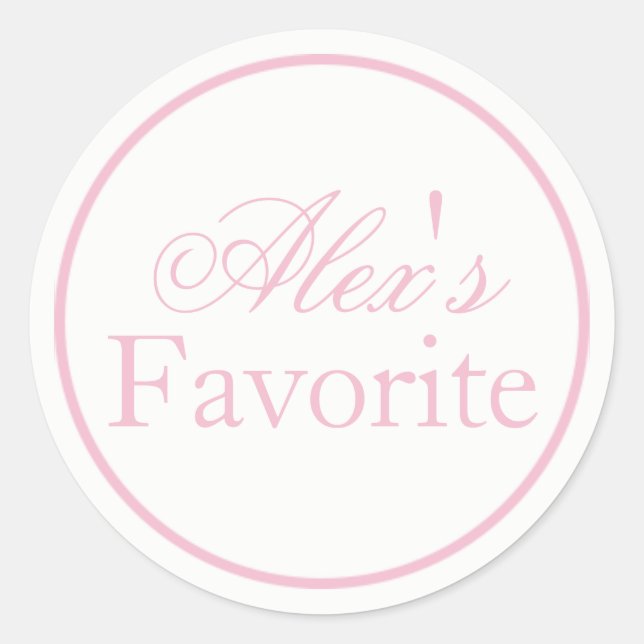 Ihre Lieblings-Braut-Hochzeitsticker Rosa Runder Aufkleber (Vorderseite)