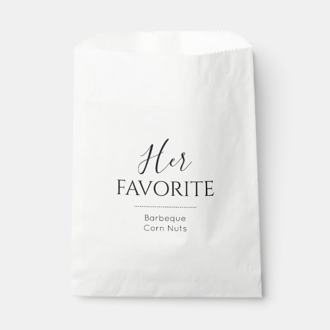 Ihre Lieblings-Brautauswahl Hochzeitsjause Geschenktütchen (Vorderseite)