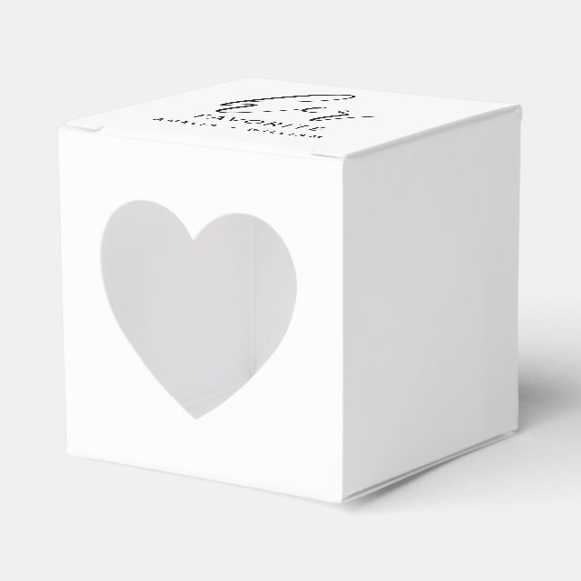 Ihre Lieblings-Custom-Elegante Monochrome Hochzeit Geschenkschachtel (Vorderseite)