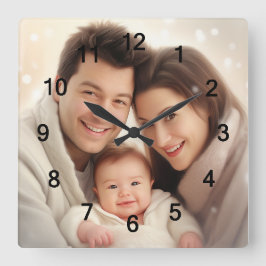Ihre Lieblings-Foto-Wand Quadratische Wanduhr