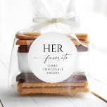 Ihre Lieblings-Gastgeschenk Hochzeit bearbeitbare  Runder Aufkleber<br><div class="desc">Fügen Sie diese anpassbaren Labels zu Ihren Gunsten Gastgeschenk Hochzeit Leckereien! Erstellen Sie seine und ihre runden Kreiskleber. Lass all deinen Hochzeitsgästen deine Lieblings-Leckereien kennen.</div>