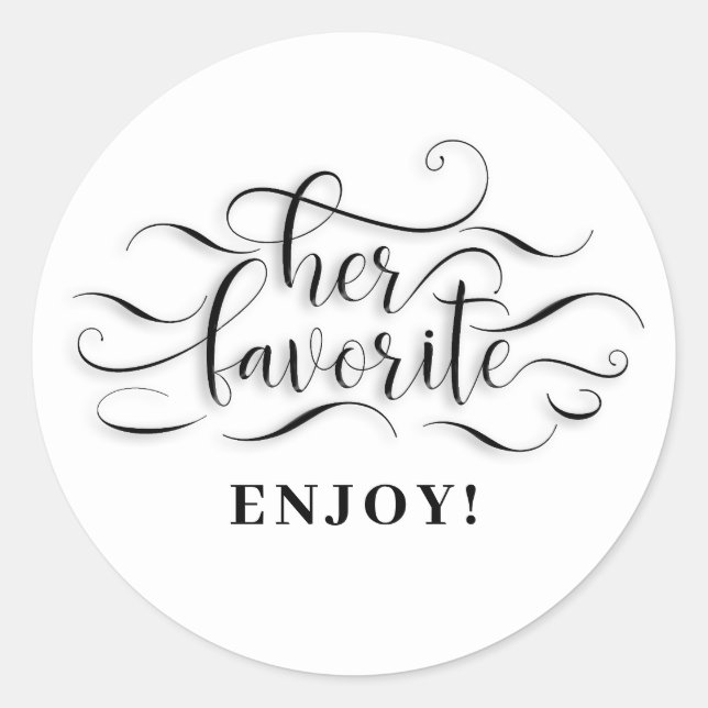 Ihre Lieblings Gastgeschenk Hochzeit Runder Aufkleber (Vorderseite)