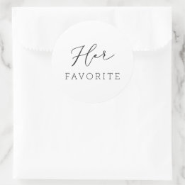 Ihre Lieblings-Gastgeschenk Hochzeit-Script-Kallig Runder Aufkleber