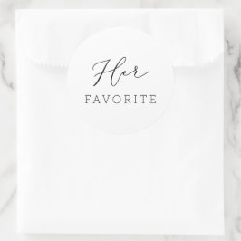 Ihre Lieblings-Gastgeschenk Hochzeit-Script-Kallig Runder Aufkleber