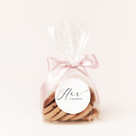 Ihre Lieblings-Gastgeschenk-Sticker mit Script-Sch Runder Aufkleber