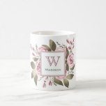 Ihre Lieblings-Rose-Monogramm-Tasse Kaffeetasse<br><div class="desc">Diese Tasse wird sicher jedem zum Lächeln bringen! Diese Tasse ist mit einem lebendigen Blumenmuster gestaltet und kann mit einem persönlichen Initial- und Text-Text angepasst werden, der sicher ist, einen Sake zu schaffen, der so ähnlich ist. Gönnen Sie sich Vintage Eleganz mit unserer Monogram Tasse der Floral Rose! Blume werden...</div>