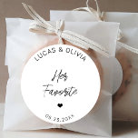 Ihre Lieblings-Trendy Wedding Candy Gefallen Custo Runder Aufkleber<br><div class="desc">Ihr Lieblings-Trendy Wedding Candy Gefallen Custom Classic Round Sticker</div>