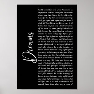 Ihre Lieblingslied-Texte und -musik gemacht in Poster