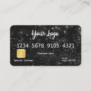 Ihre Logo-Black-Glitzer-Look-Kreditkarte Visitenkarte