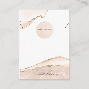 Ihre Logo-Blush & Gold-Kette Vertikal groß Visitenkarte