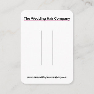 Ihre Logo Bow Hair Clip-Display-Karte vertikal Visitenkarte