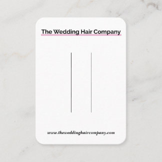Ihre Logo Bow Hair Clip-Display-Karte vertikal Visitenkarte