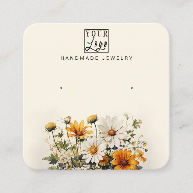 Ihre Logo-DAISY-Produktsichtkarte Quadratische Visitenkarte (Vorderseite)