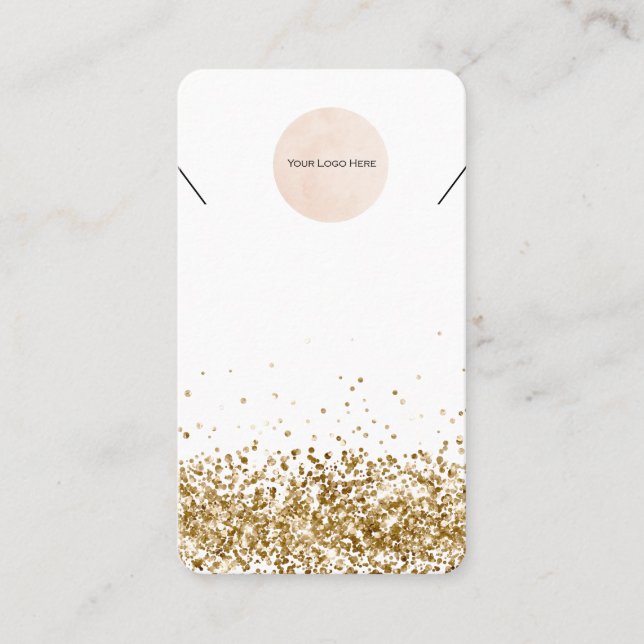 Ihre Logo Gold Glitzer-Netzwerkkarte Visitenkarte (Vorderseite)