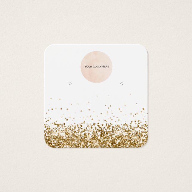 Ihre Logo-Gold-Glitzer-Werbekarte (Vorderseite)