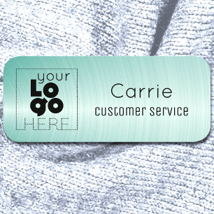 Ihre Logo-Marke Radial Aqua Blue Name-Markierung Namensschild