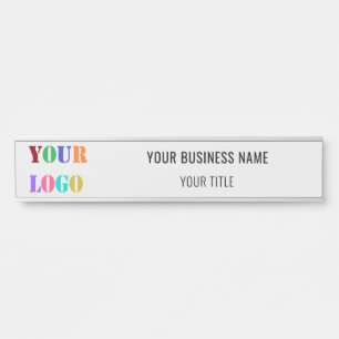 Ihre Logo-Namen Info Farben und Schriftart Moderne Türschild