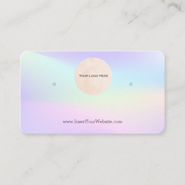 Ihre Logo-Rainbow-Earring-Display-Karte Visitenkarte (Vorderseite)