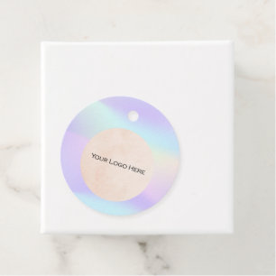 Ihre Logo-Rainbow-Holographic-Preismarken Geschenkanhänger