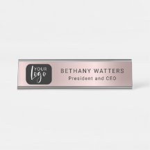 Ihre Logo-Rose Gold Blush Metallic Chic Modern