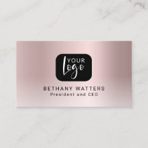 Ihre Logo-Rose Gold Blush Metallic Chic Modern