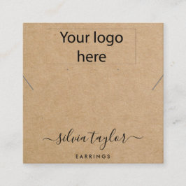 Ihre Logo-Schmuck-Kette Ohrring-Display-Karte Quadratische Visitenkarte