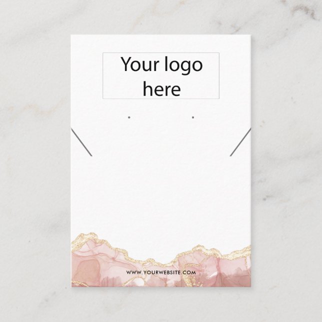Ihre Logo-Schmuck-Kette Ohrring-Display-Karte Visitenkarte (Vorderseite)