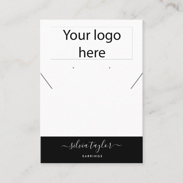Ihre Logo-Schmuck-Kette Ohrring-Display-Karte Visitenkarte (Vorderseite)