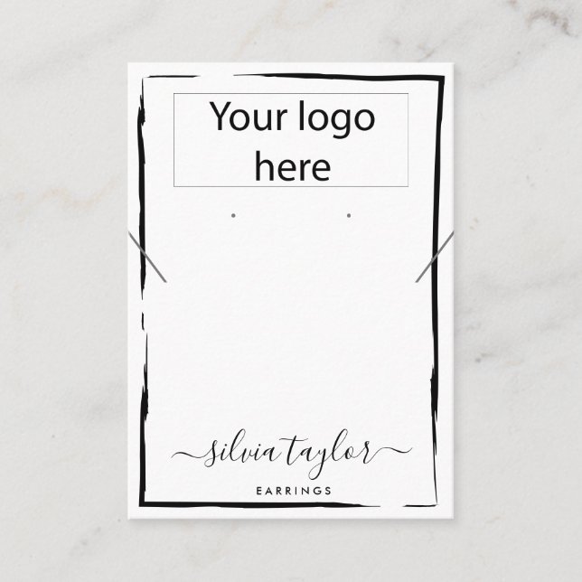 Ihre Logo-Schmuck-Kette Ohrring-Display-Karte Visitenkarte (Vorderseite)