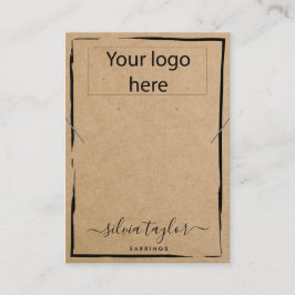 Ihre Logo-Schmuck-Kette Ohrring-Display-Karte Visitenkarte