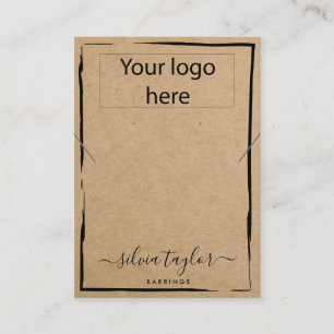Ihre Logo-Schmuck-Kette Ohrring-Display-Karte Visitenkarte
