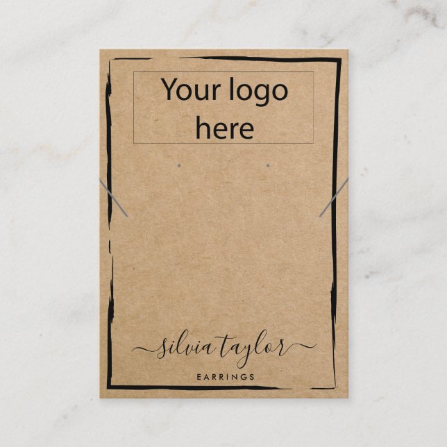 Ihre Logo-Schmuck-Kette Ohrring-Display-Karte Visitenkarte (Vorderseite)