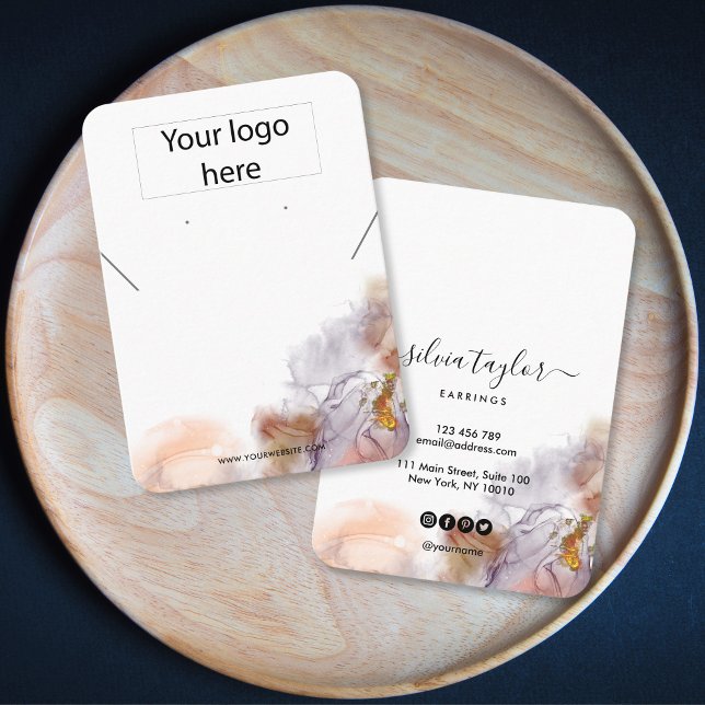 Ihre Logo-Schmuck-Kette Ohrring-Display-Karte Visitenkarte (Von Creator hochgeladen)