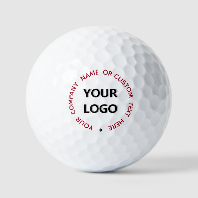 Ihre Logotexte und -farben Berufliche Golfbälle (Vorderseite)