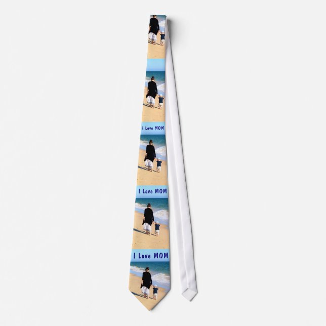 Ihre Mama Foto Neck Tie und Text Personalisiert Ge Krawatte (Vorderseite)