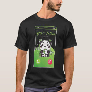 Ihre Mama ruft Panda Bear Mobile Incoming Cal an T-Shirt