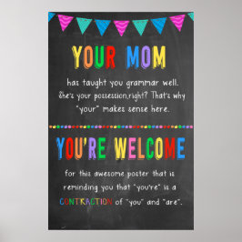 Ihre Mama Sie sind willkommen Motivierend Poster