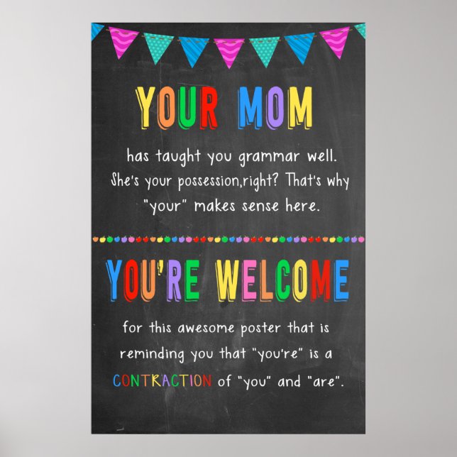 Ihre Mama Sie sind willkommen Motivierend Poster (Vorne)