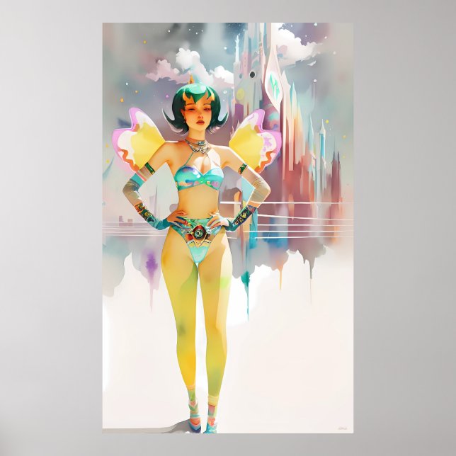 Ihre märchenhaften Flügel wuchsen wild Poster (Vorne)