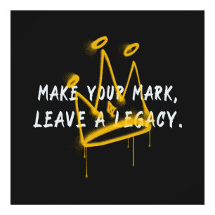 Ihre Mark Graffiti Crown Fotodruck