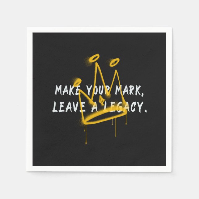 Ihre Mark Graffiti Crown Serviette (Vorderseite)