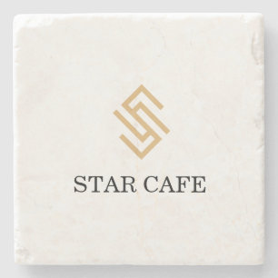 Ihre Marke mit Logo personalisieren Steinuntersetzer