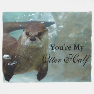 Ihre meine Otter-halbe Brown-Fluss-Otter-Schwimmen Fleecedecke