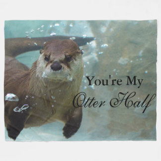 Ihre meine Otter-halbe Brown-Fluss-Otter-Schwimmen Fleecedecke