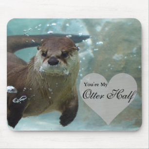 Ihre meine Otter-halbe Brown-Fluss-Otter-Schwimmen Mousepad